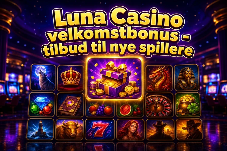 Luna Casino velkomstbonus - tilbud til nye spillere